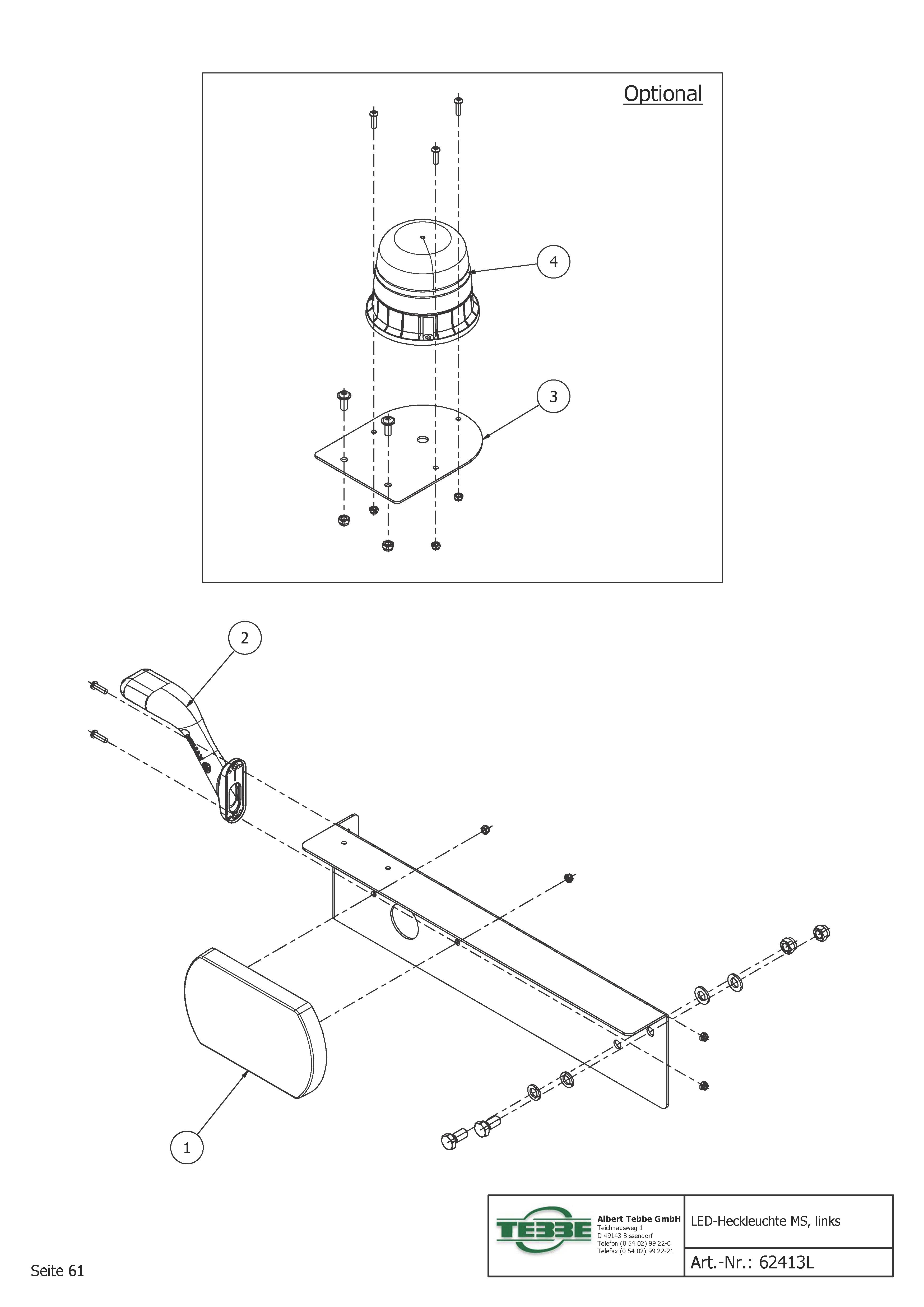 Led-achterlicht MS links